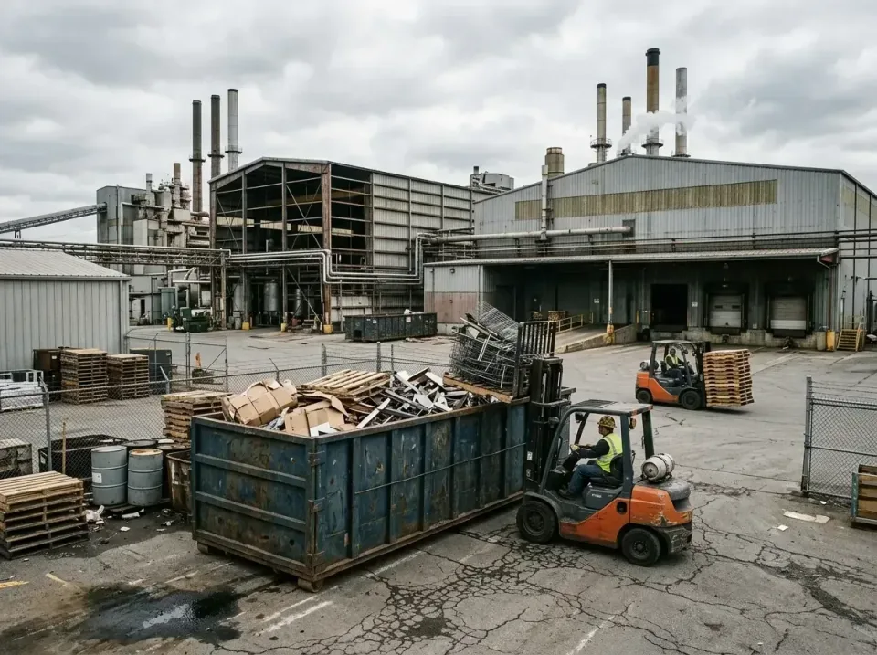 industrial-factory-scrap-conta-003 — frequently asked questions, Cheap Roll-off Dumpster Rentals in Creve Coeur, IL